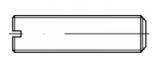 10 Stück rostfreie (A2) Gewindestifte mit Schlitz und Kegelkuppe DIN 551 - 14 H - M 10 x 10 mm
